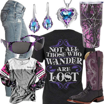 Those Who Wander Muddy Girl Long Sleeve Outfit