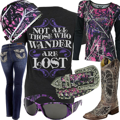 Those Who Wander Muddy Girl Long Sleeve Outfit