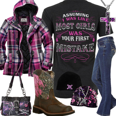 Your First Mistake Plaid Jacket Outfit