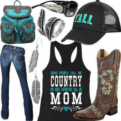 Country Mom Tank Top Outfit