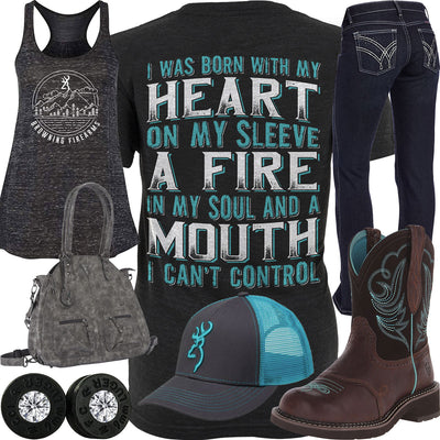 A Mouth I Can't Control Browning Tank Top Outfit