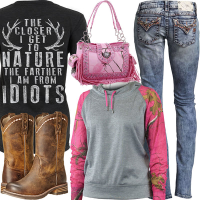 Farther From Idiots Realtree Hoodie Outfit