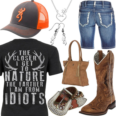 Farther From Idiots Orange Browning Cap Outfit