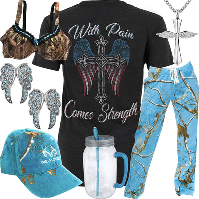 With Pain Comes Strength Sleep Pants Outfit