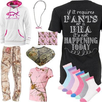 Pants Or A Bra God's Country Hoodie Outfit