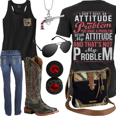 Not My Problem Ariat Boots Outfit