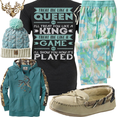 Like a Queen Deer Lounge Pants Outfit