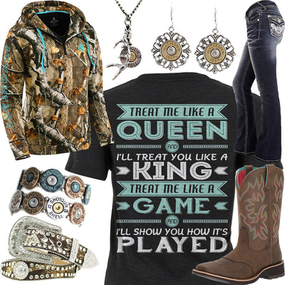 Like A Queen Deer Antler Necklace Outfit