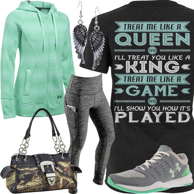 Like A Queen Yoga Pants Outfit