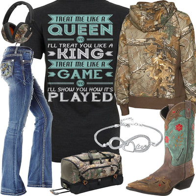 Like A Queen Carhartt Camo Hoodie Outfit