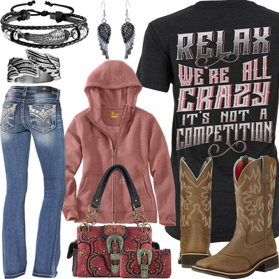 Relax We're All Crazy Carhartt Hoodie Outfit