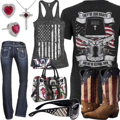 They're Our Rights American Flag Tank Top Outfit