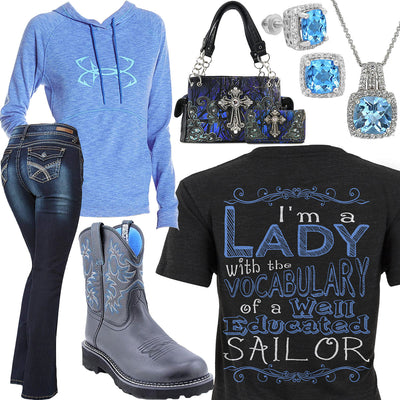 Educated Sailor Blue Topaz Jewelry Outfit