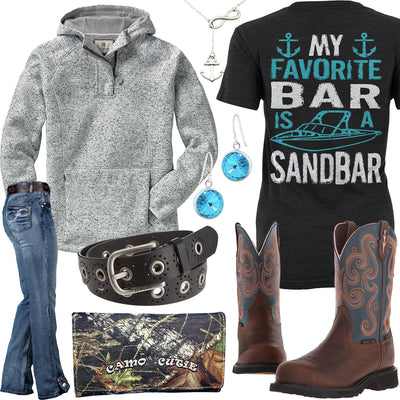 My Favorite Bar Legendary Whitetails Fleece Hoodie Outfit