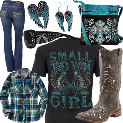 Small Town Girl Roper Boot Outfit