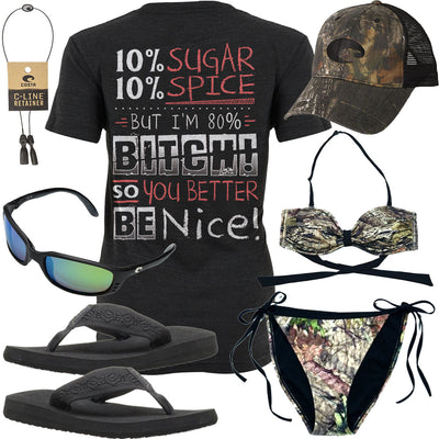 Sugar & Spice Camo Bikini Outfit