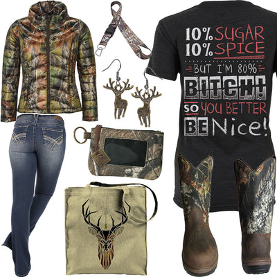 Sugar & Spice Deer Dangle Earrings Outfit