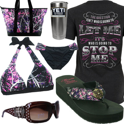 Going To Stop Me Muddy Girl Bikini Outfit