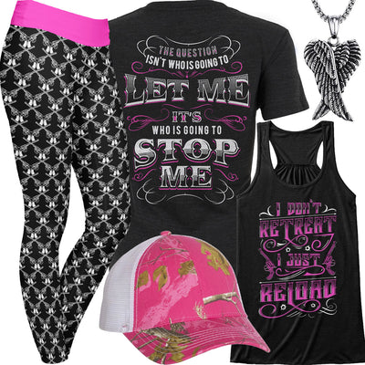 Going To Stop Me Dual Revolvers Leggings Outfit