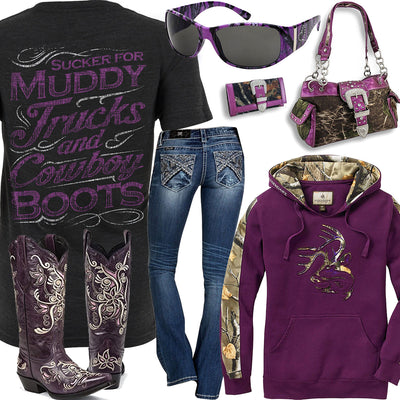 Sucker For Muddy Trucks & Cowboy Boots Outfit