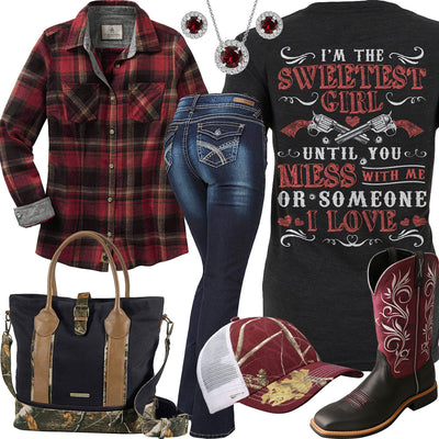 I'm The Sweetest Girl Twisted X Boot Outfit