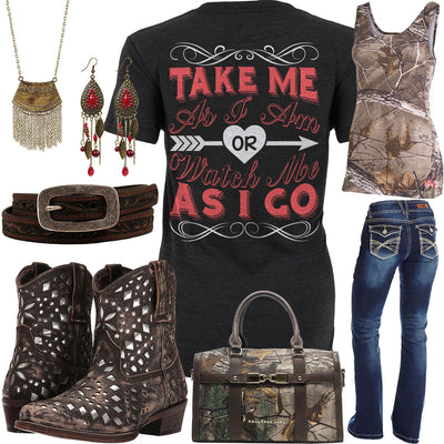 Take Me As I Am Roper Boots Outfit