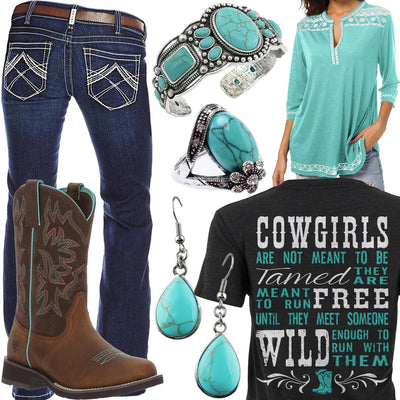 Meant To Be Tamed Turquoise Bracelet Outfit