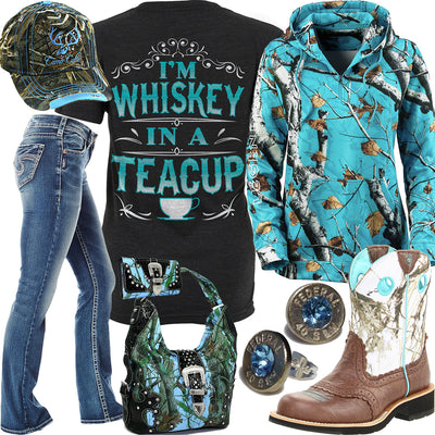 Whiskey In A Teacup Ariat Snow Camo Boots Outfit