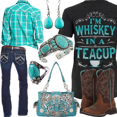 Whiskey In A Teacup Ariat Plaid Shirt Outfit