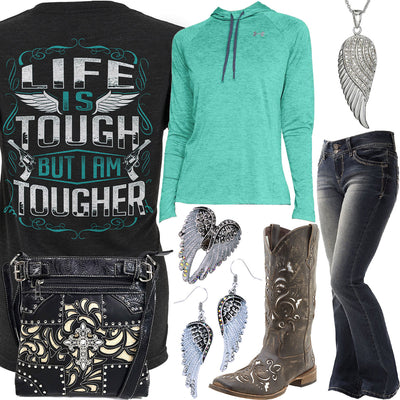 Life Is Tough Under Armour Hoodie Outfit