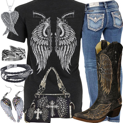 Angel Wings & Revolvers Outfit