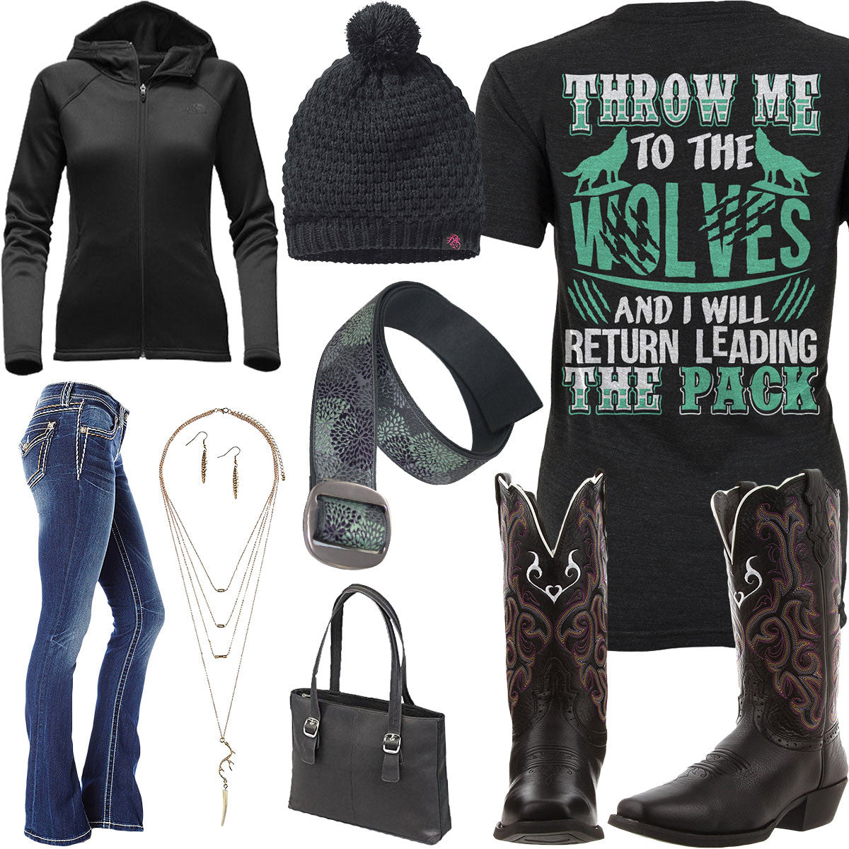 Leading The Pack North Face Hoodie Outfit – Real Country Ladies