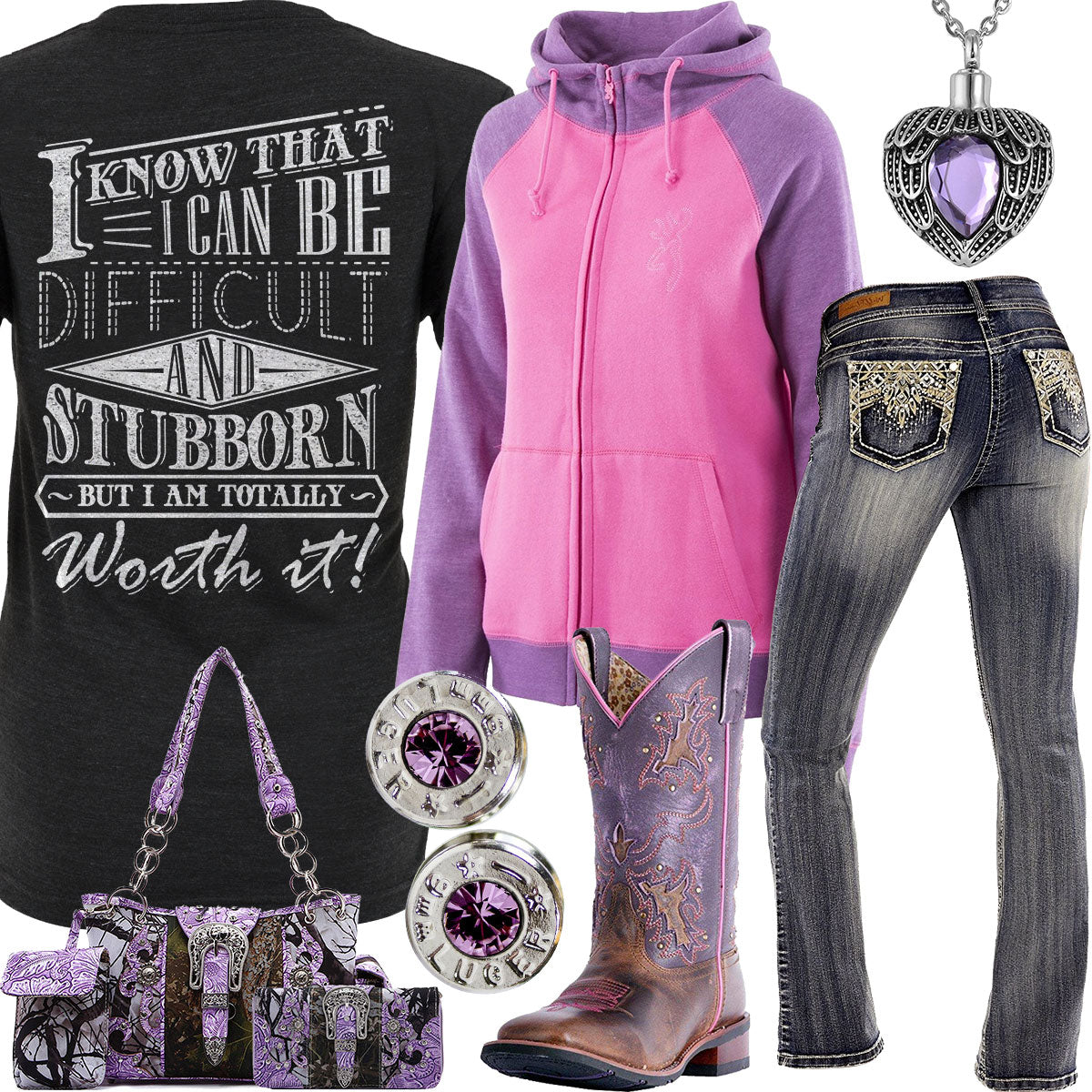 Totally Worth It Purple Cowboy Boots Outfit – Real Country Ladies