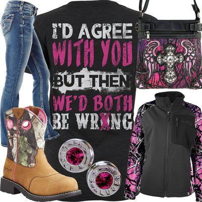 We'd Both Be Wrong Muddy Girl Jacket Outfit