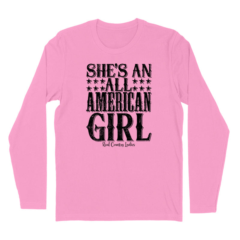 Blowout | All American Girl Black Print Hoodies & Long Sleeves