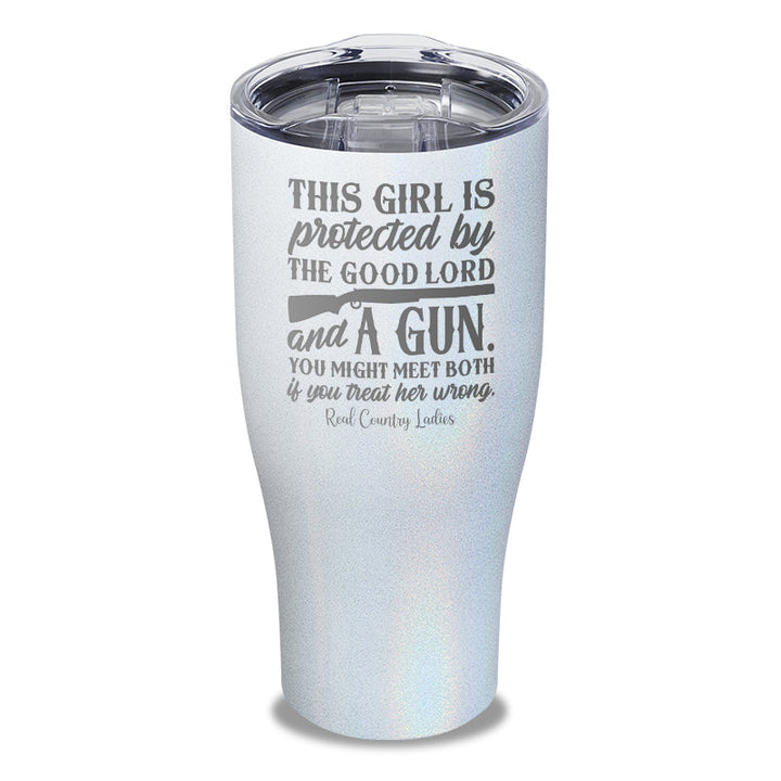 Black Friday | The Good Lord And A Gun Laser Etched Tumbler