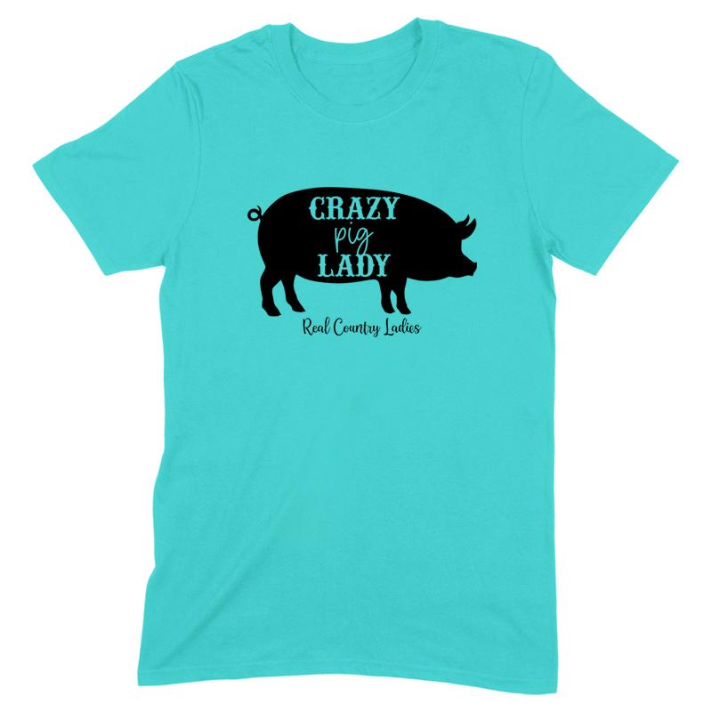 Blowout |  Crazy Pig Lady Black Print Apparel