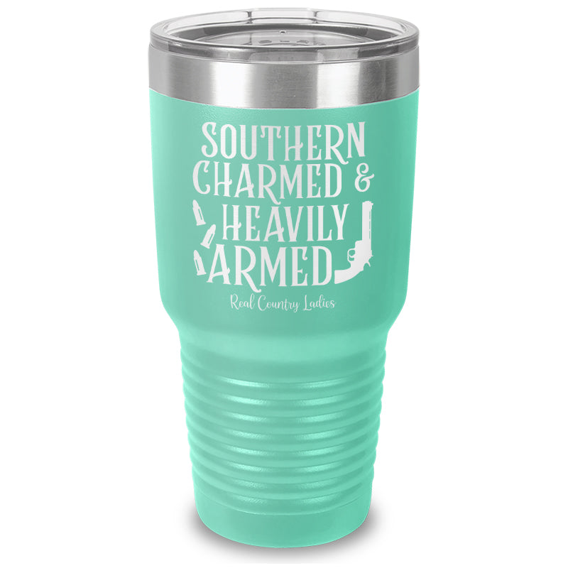 Black Friday | Southern Charmed And Heavily Armed Laser Etched Tumbler