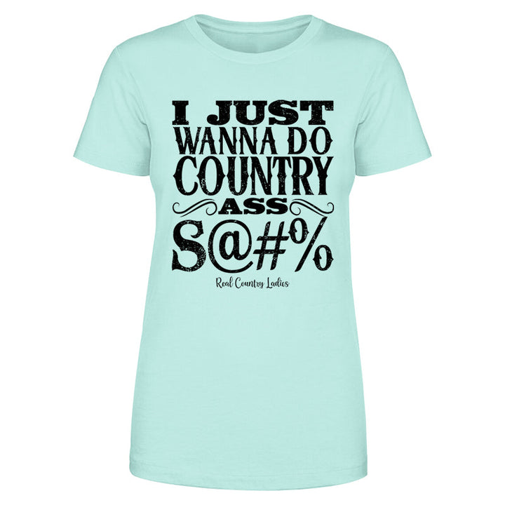 Black Friday | Country Ass Shit Black Print Front Apparel