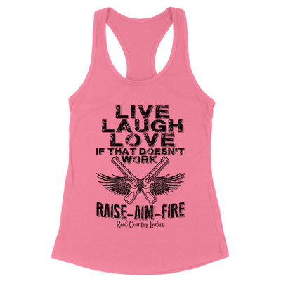 Blowout |  Raise Aim Fire Black Print Front Apparel