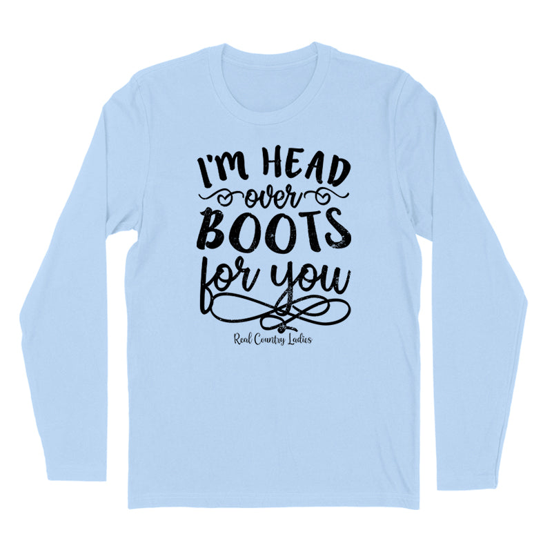 Blowout | I'm Head Over Boots For You Black Print Hoodies & Long Sleeves