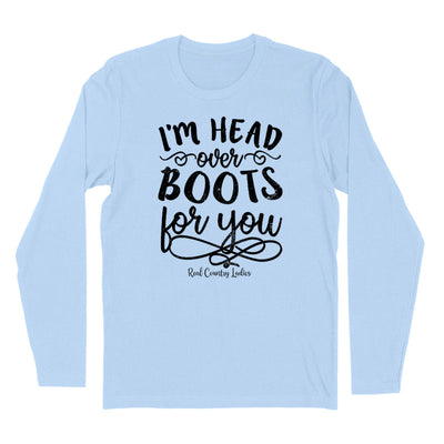 Blowout | I'm Head Over Boots For You Black Print Hoodies & Long Sleeves