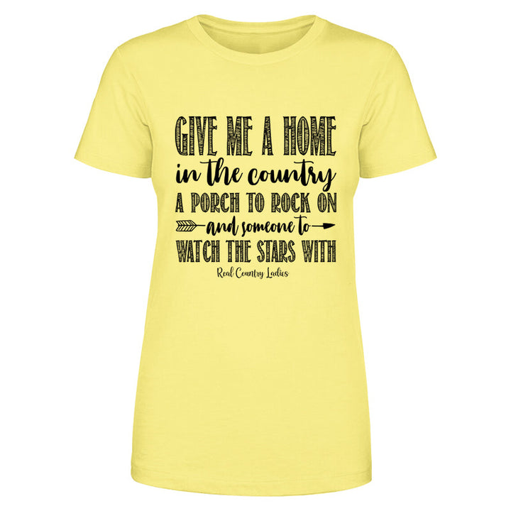 Black Friday | Give Me A Home In The Country Black Print Front Apparel