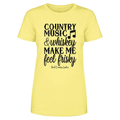 Blowout |  Country Music And Whiskey Black Print Front Apparel