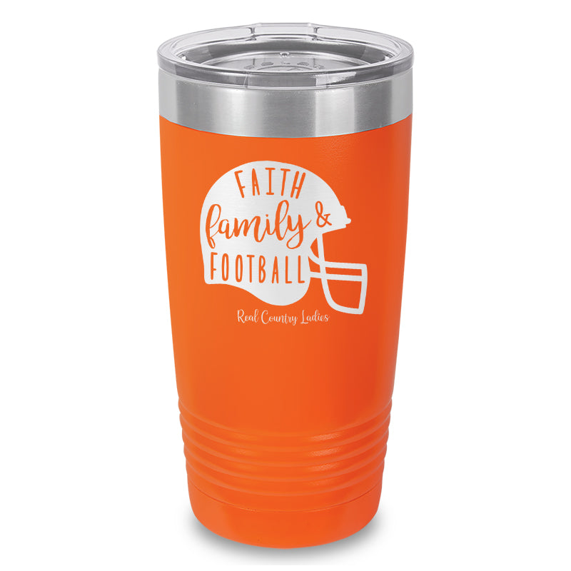 Black Friday | Faith Family Football Laser Etched Tumbler