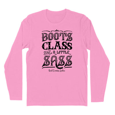 Blowout | Boots Class And A Little Sass Black Print Hoodies & Long Sleeves