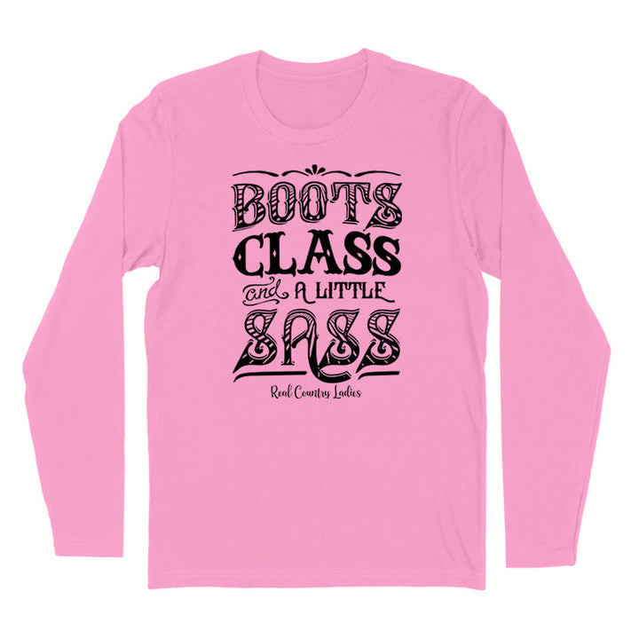 Black Friday | Boots Class And A Little Sass Black Print Hoodies & Long Sleeves