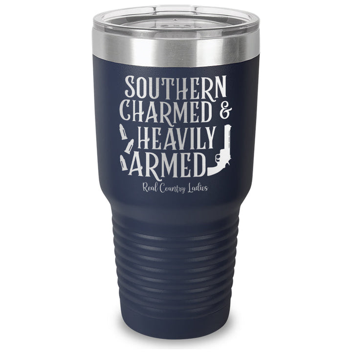 Black Friday | Southern Charmed And Heavily Armed Laser Etched Tumbler