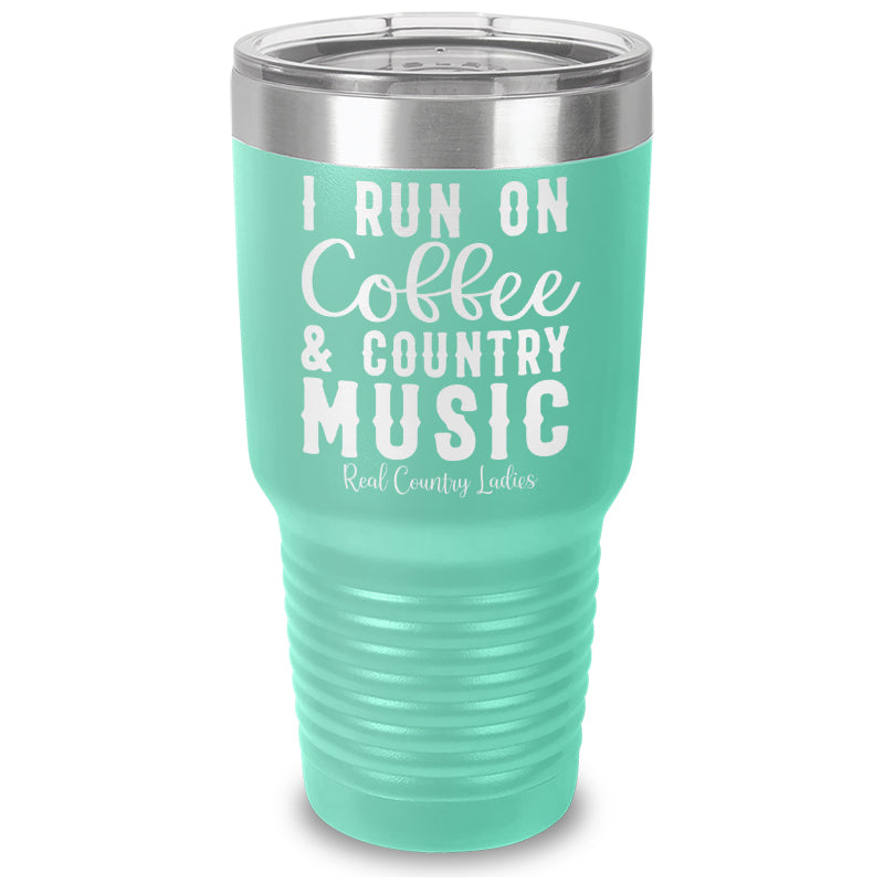 Black Friday | I Run On Coffee And Country Music Laser Etched Tumbler