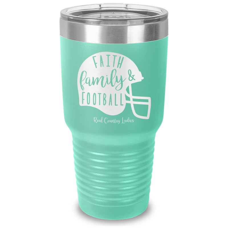 Black Friday | Faith Family Football Laser Etched Tumbler